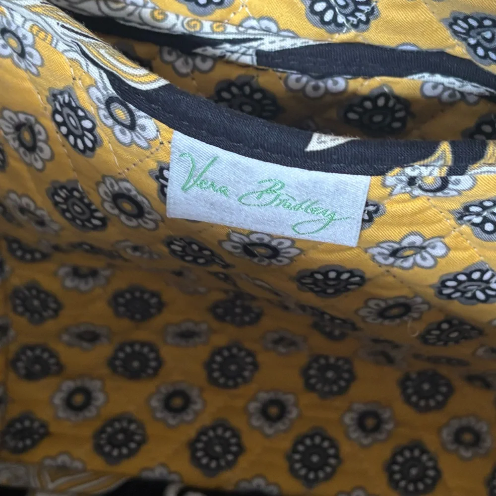 Vera Bradley Black and Gold Floral Tote - Picture 7 of 8